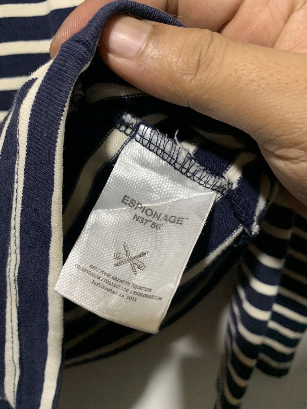 14th Addiction Espionage striped shoulder patch striped pocket lomgsleeve Size US L / EU 52-54 / 3 - 7 Thumbnail