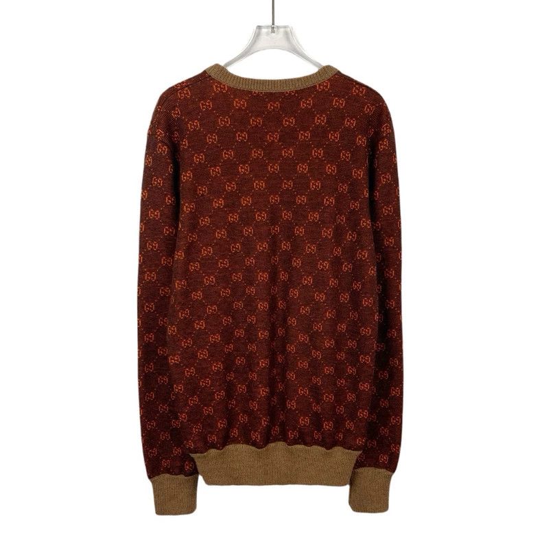 Gucci Gucci Dark orange logo double G full print round neck wool Size US S / EU 44-46 / 1 - 2 Thumbnail
