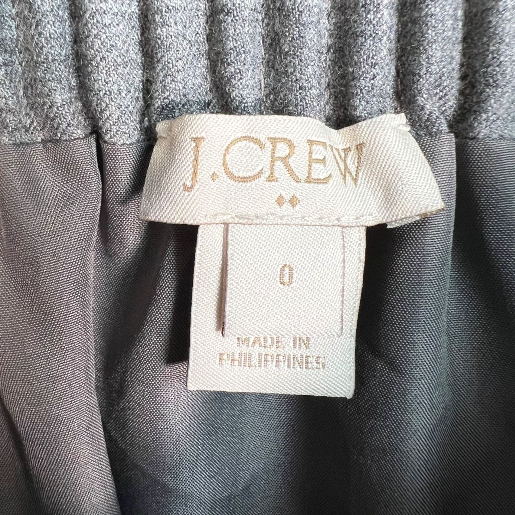J.Crew J. Crew Women's Size 0 Gray Wool-Blend Elastic Waist Mini Skirt Size 25" / US 0 / IT 36 - 3 Thumbnail