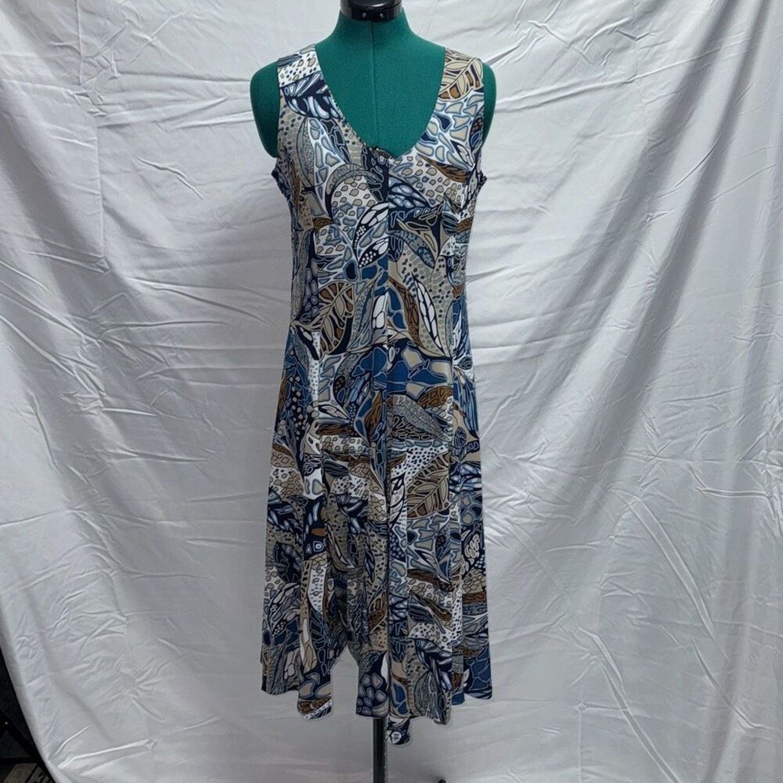 Other Creation Blue Paisley Scarf Dress | Sz M Size M / US 6-8 / IT 42-44 - 2 Thumbnail