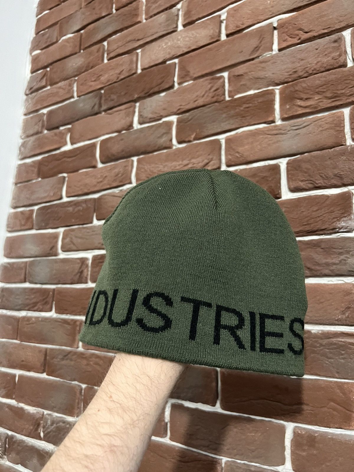 Alpha Industries Rare Alpha Industries Green Black Beanie Hat Hype Streetwea Size ONE SIZE - 3 Thumbnail