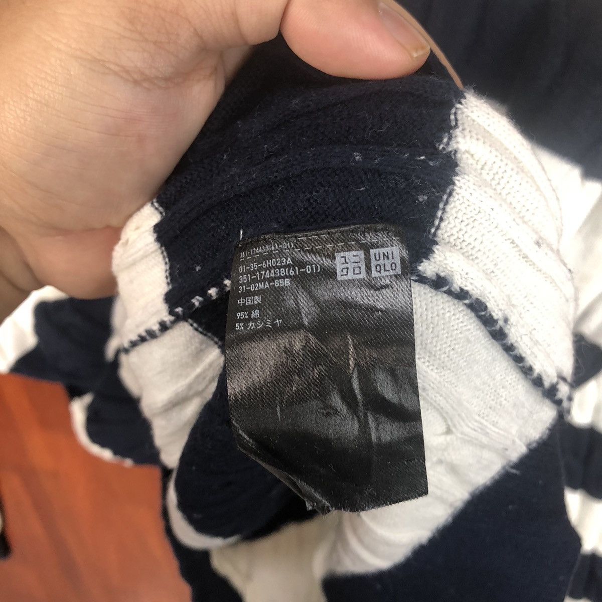 Homespun Knitwear × Solid and Striped Uniqlo Stripe vintage japan Dark Blue Knitwear #7494 Size XL / US 12-14 / IT 48-50 - 10 Thumbnail