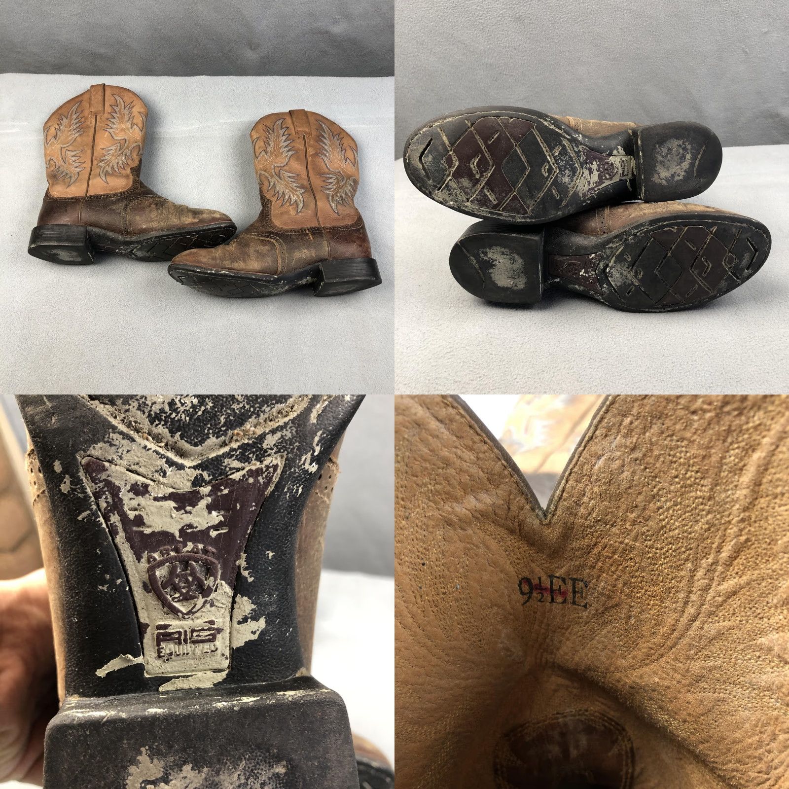 Ariat Ariat Boots Mens 9.5 EE Brown Leather Heritage Stockman Western Cowboy Shoes/Boots Mens EE Brown Leather Heritage Stockman Western Cowboy Size US 9 / EU 42 - 8 Thumbnail