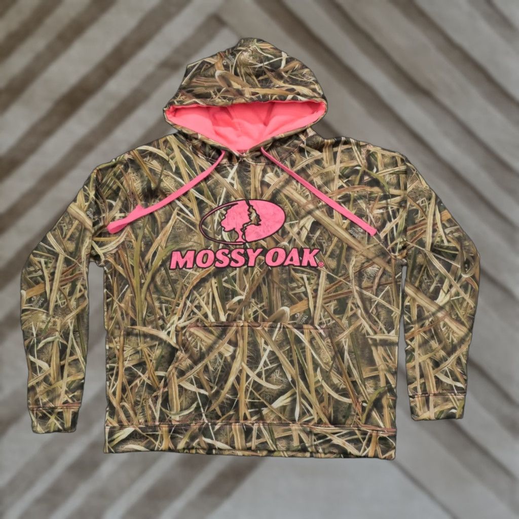 Vintage VINTAGE Mossy Oak Hoodie Womens Medium Brown Pink Camouflage Shadow Grass Blades Size M / US 6-8 / IT 42-44 - 1 Thumbnail