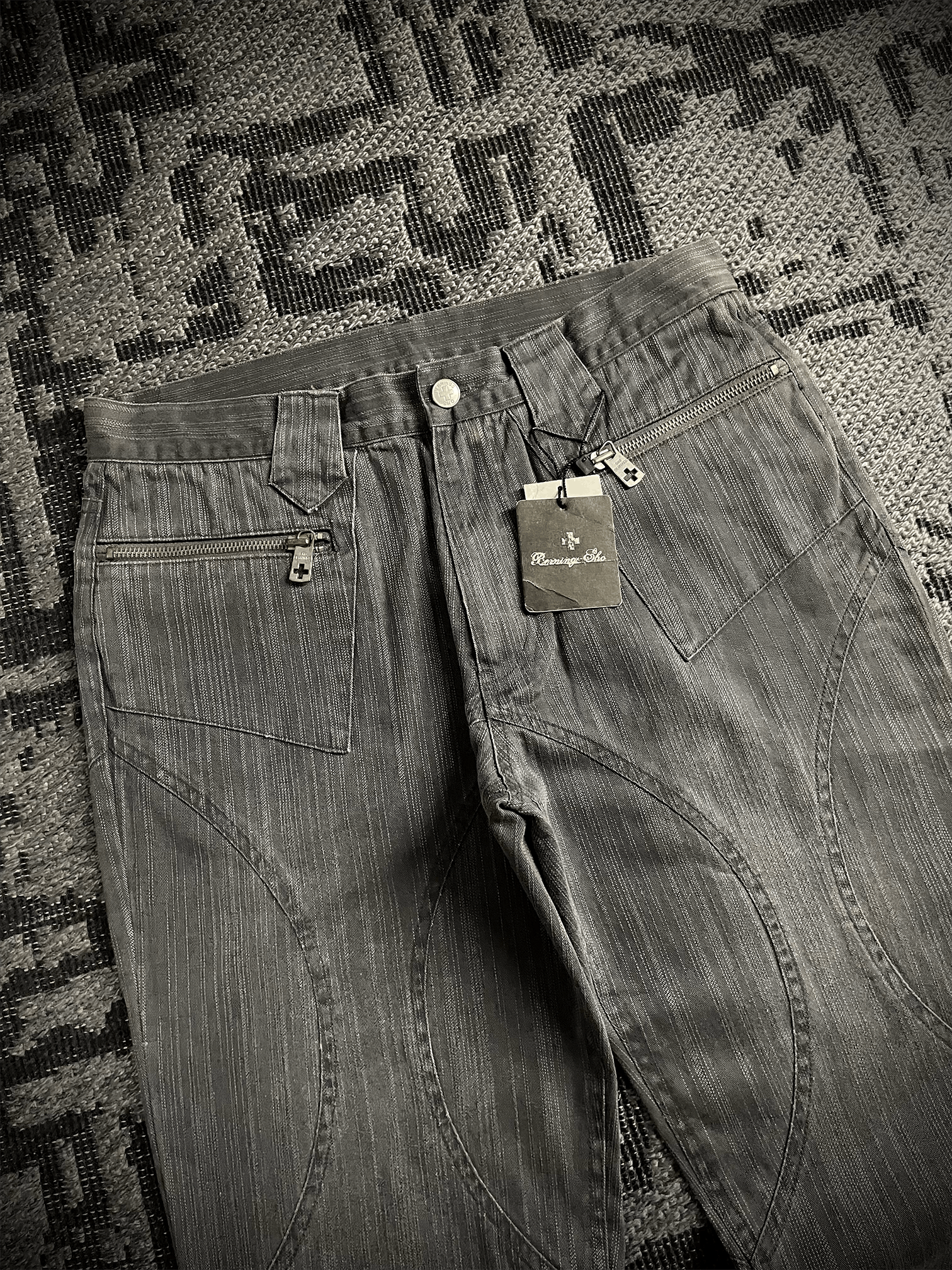 Japanese Brand Bernings Sho Lace Up Flared Pants Size US 31 - 2 Thumbnail