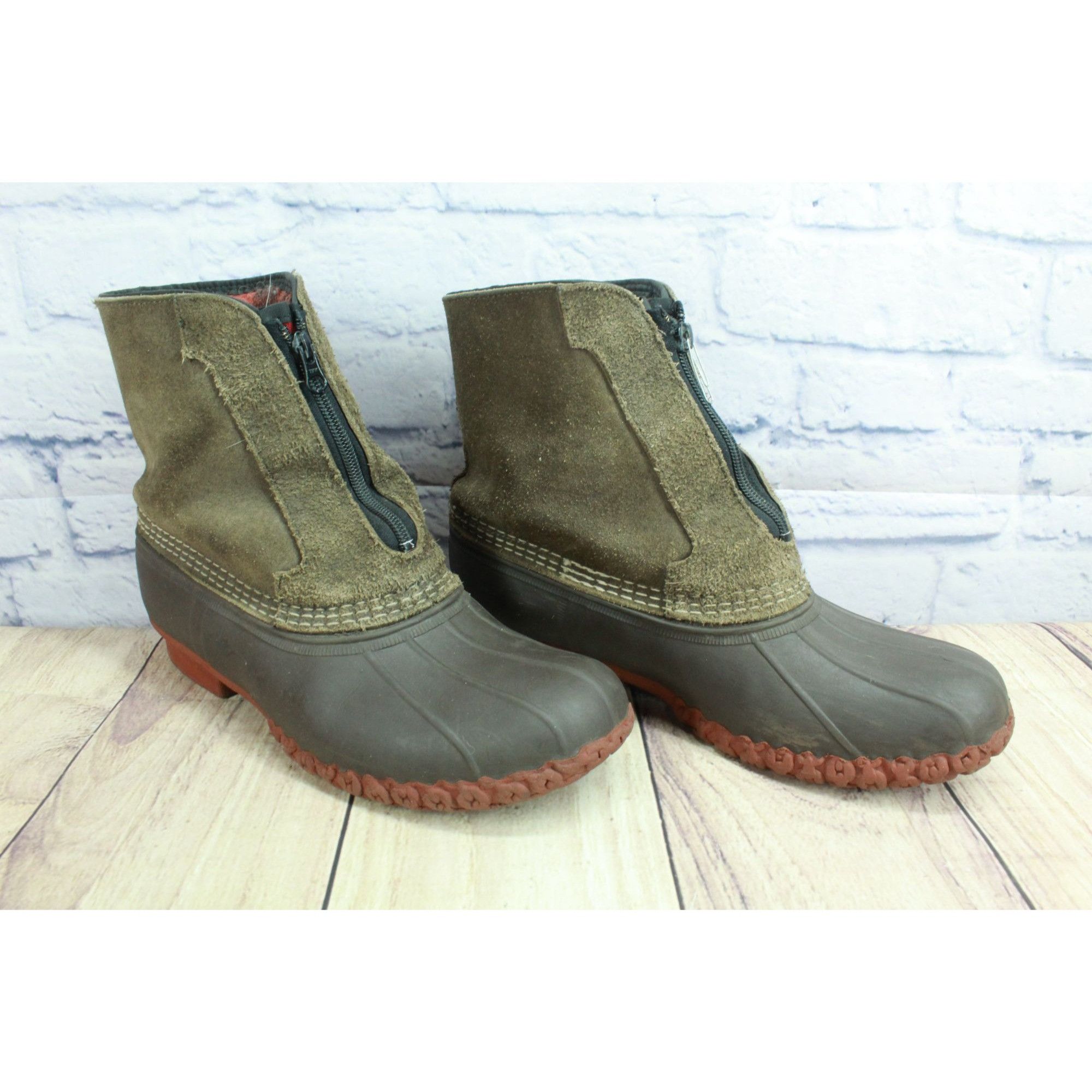 L.L. Bean LL Bean Fleece Lined Front Zip Insulated Ankle Duck Boots Size US 8 / EU 41 - 3 Thumbnail