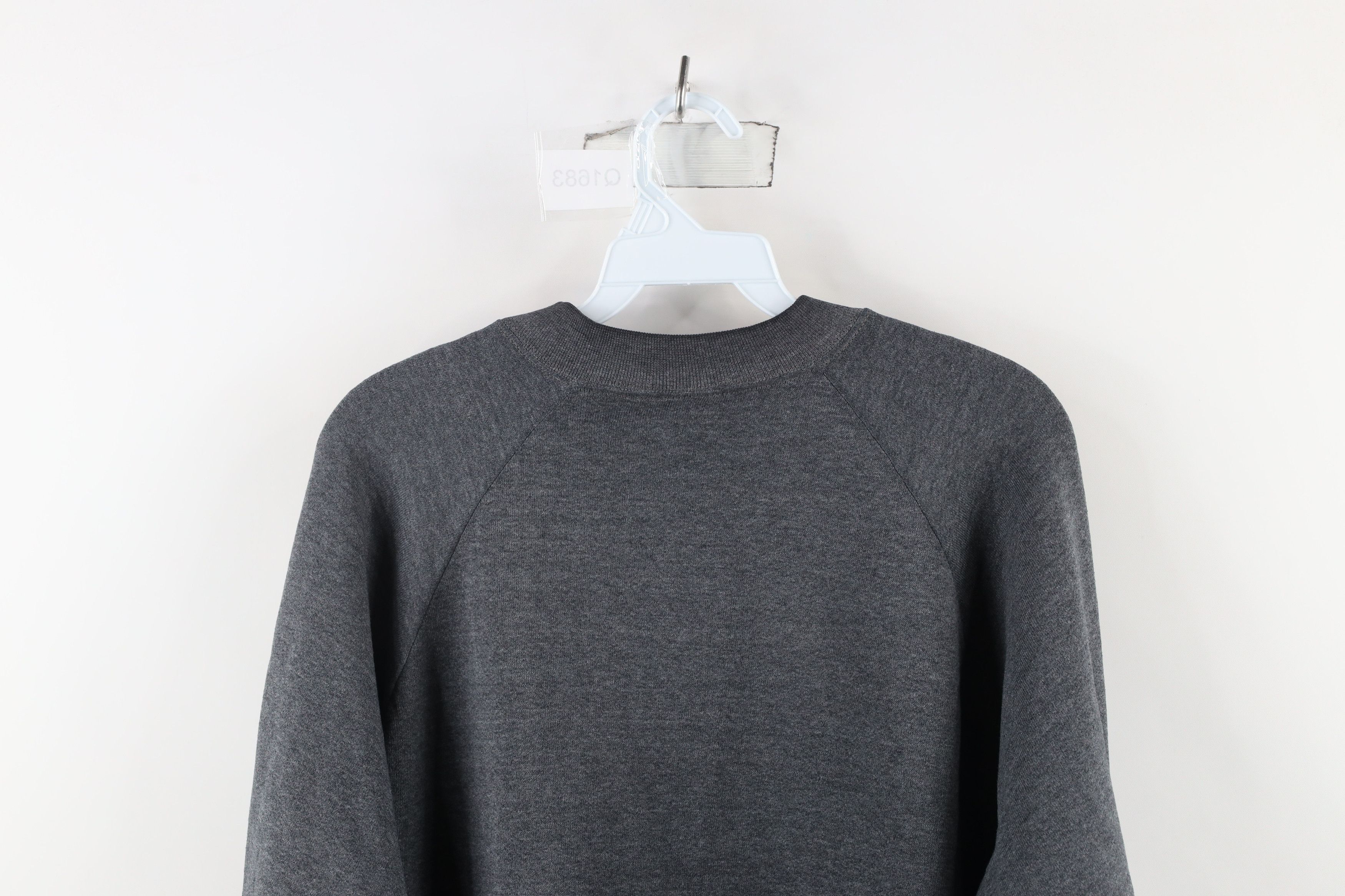 Vintage Vintage 90s Streetwear Crewneck Sweatshirt Heather Gray USA Size L / US 10 / IT 46 - 9 Thumbnail