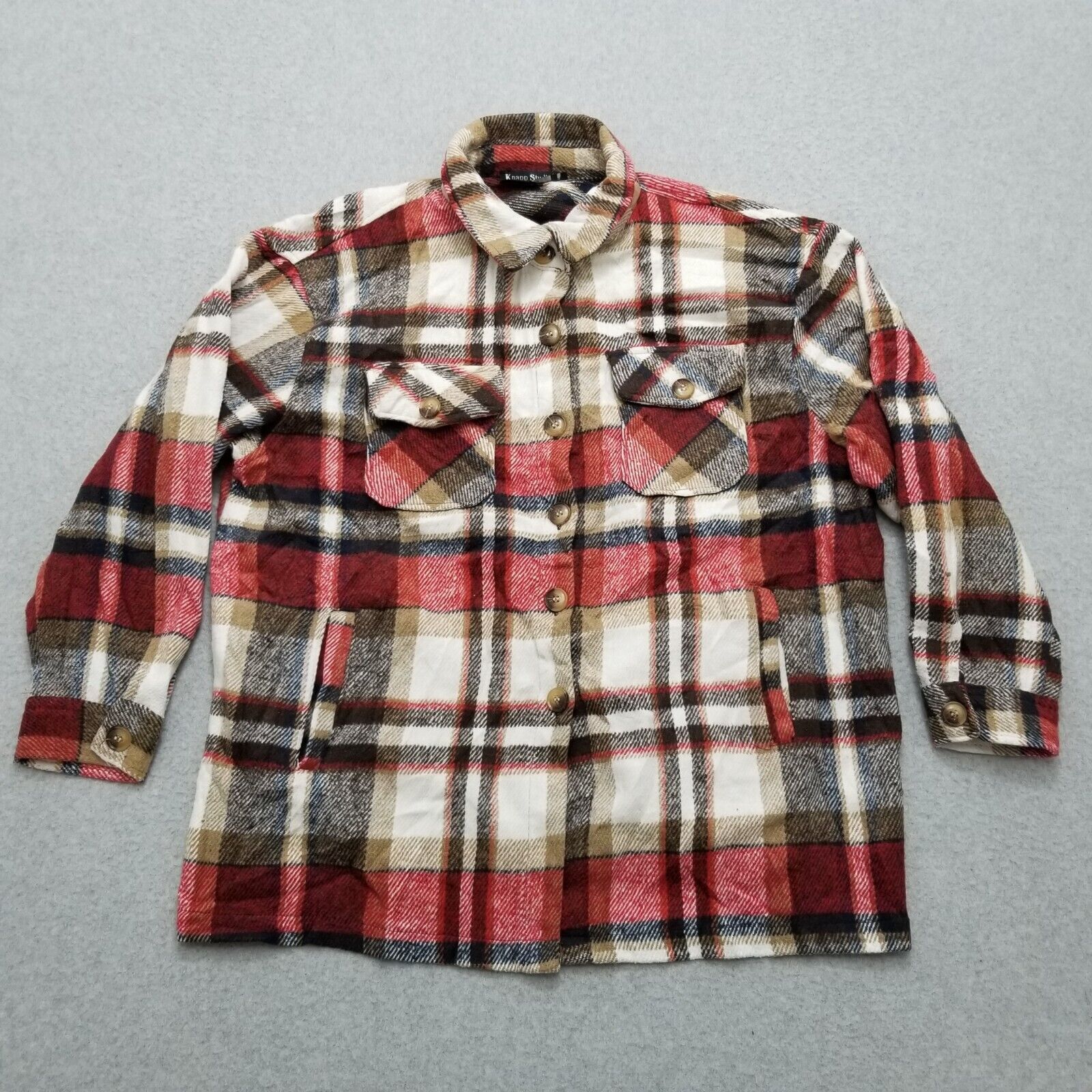 Other Knapp Studio Jacket Womens Large Plaid Button Up Shaket Size L / US 10 / IT 46 - 1 Thumbnail