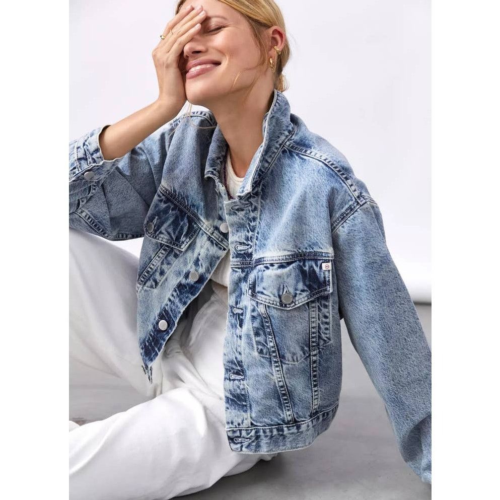 Anthropologie New Anthropologie AG The Mirah Denim Jacket $245 SMALL Size S / US 4 / IT 40 - 1 Thumbnail