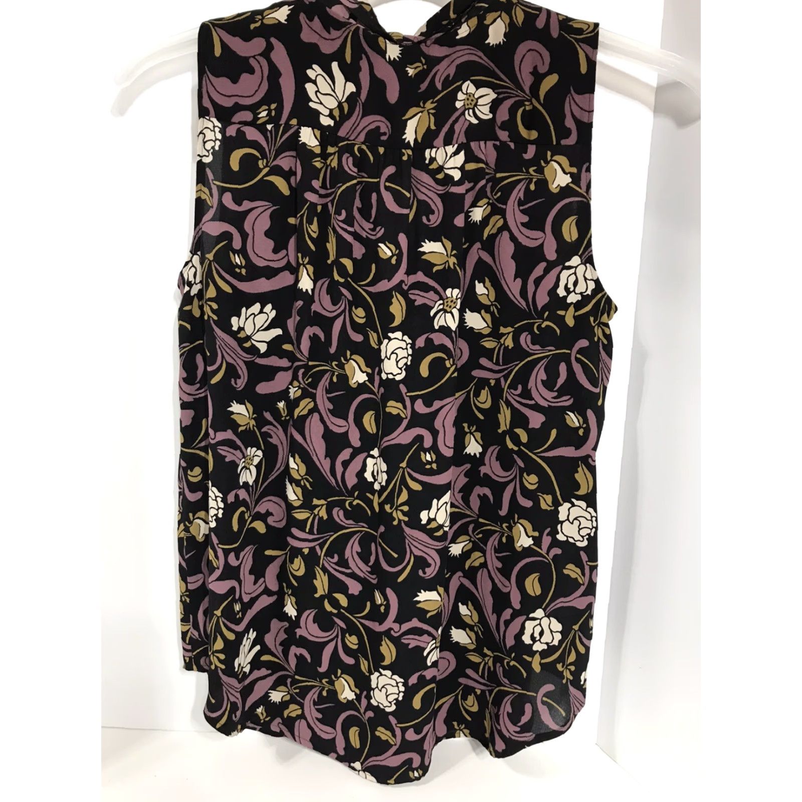 Ann Taylor Ann Taylor Loft Women's Floral Dress Shirt S Sleeveless Button-Up Casual Summer Multicolor Size S / US 4 / IT 40 - 3 Thumbnail