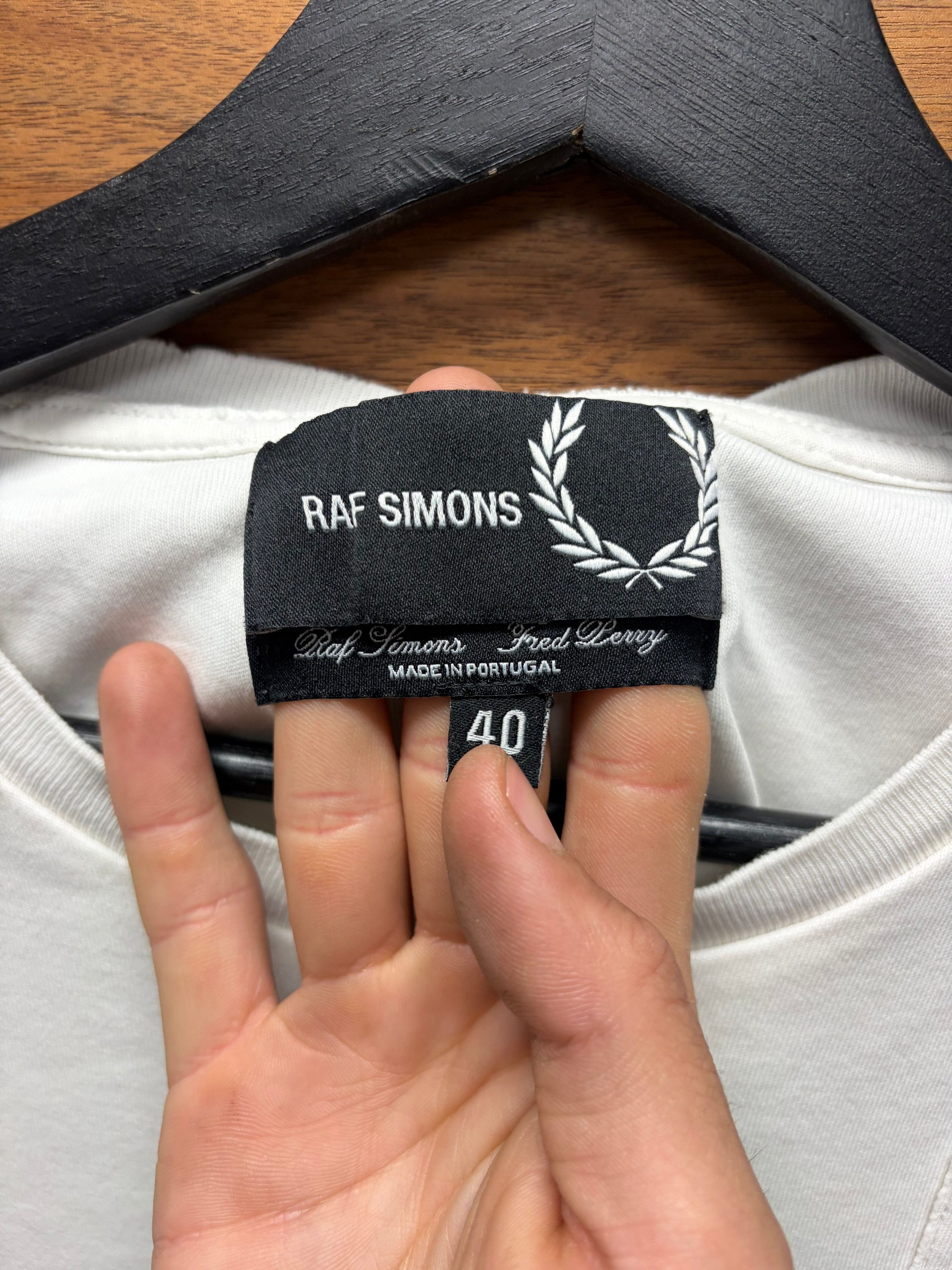 Fred Perry Raf Simons x Fred Perry Patch Logo White T-Shirt Size US M / EU 48-50 / 2 - 3 Thumbnail