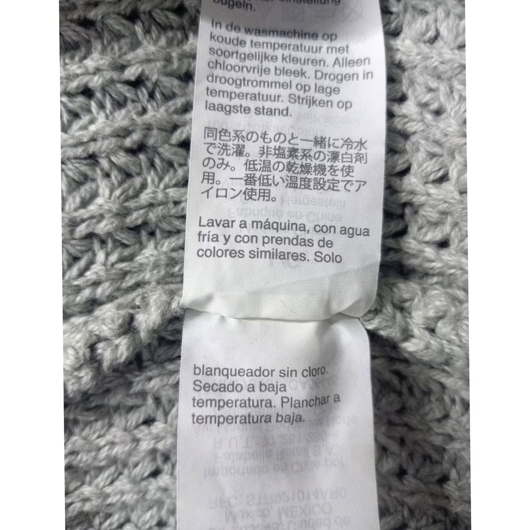 J.Crew J.Crew Cotton Knit V-Neck Sweater Light Gray | Size L | Women | Pullover Shirt? Size L / US 10 / IT 46 - 5 Thumbnail