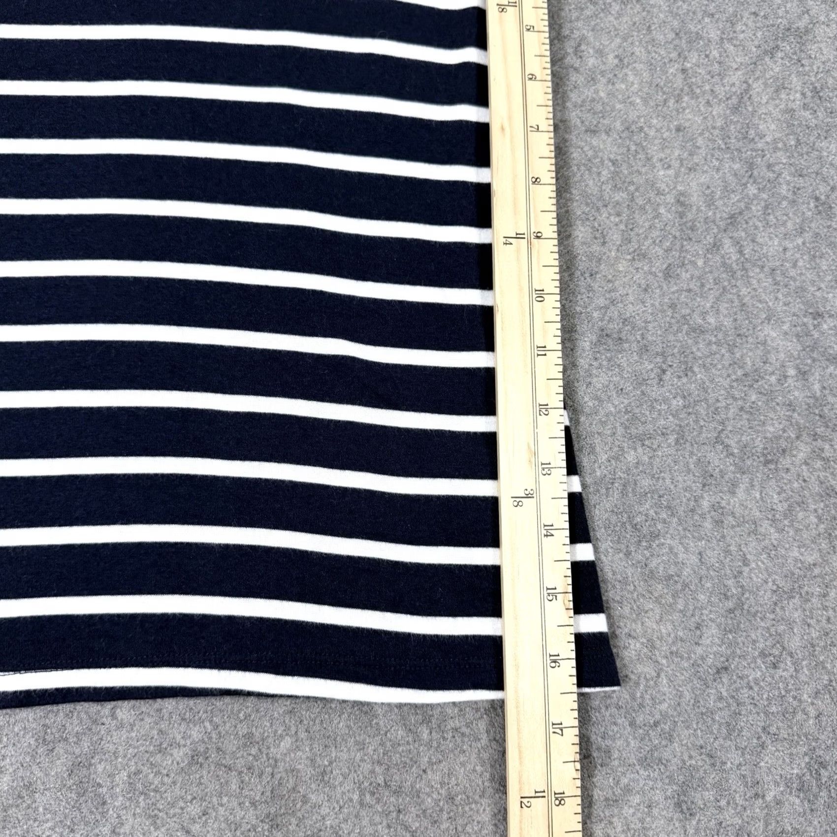 Vintage Ava & Viv T-Shirt Women's Plus Size 1X Blue White Stripes 3/4 Sleeve Pullover Casual Size XL / US 12-14 / IT 48-50 - 7 Thumbnail