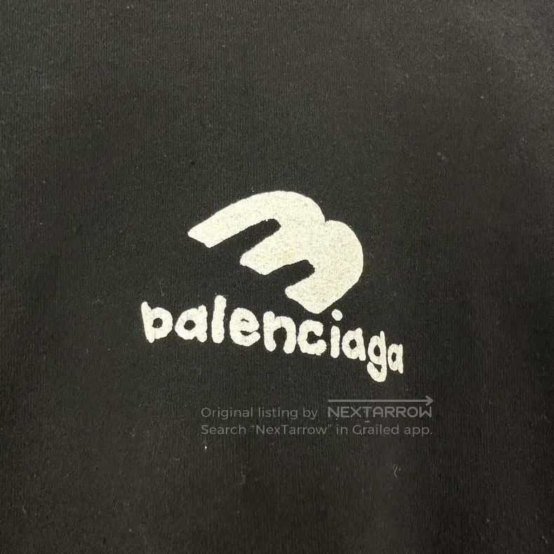 Balenciaga Balenciaga Women's Short Black Printed Logo Short Sleeve Size S / US 4 / IT 40 - 5 Thumbnail