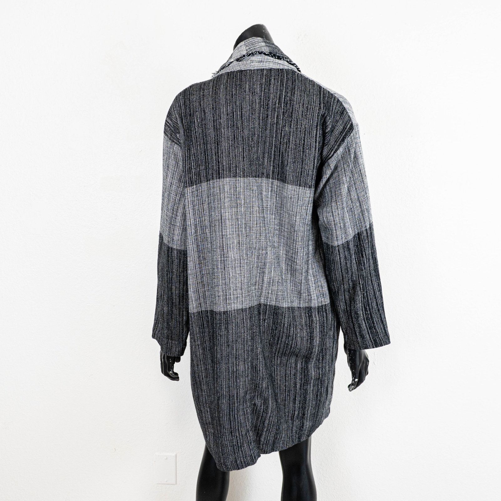 Eileen Fisher Eileen Fisher Organic Cotton Hazy Blocks Jacket Greys S/M Size M / US 6-8 / IT 42-44 - 7 Thumbnail