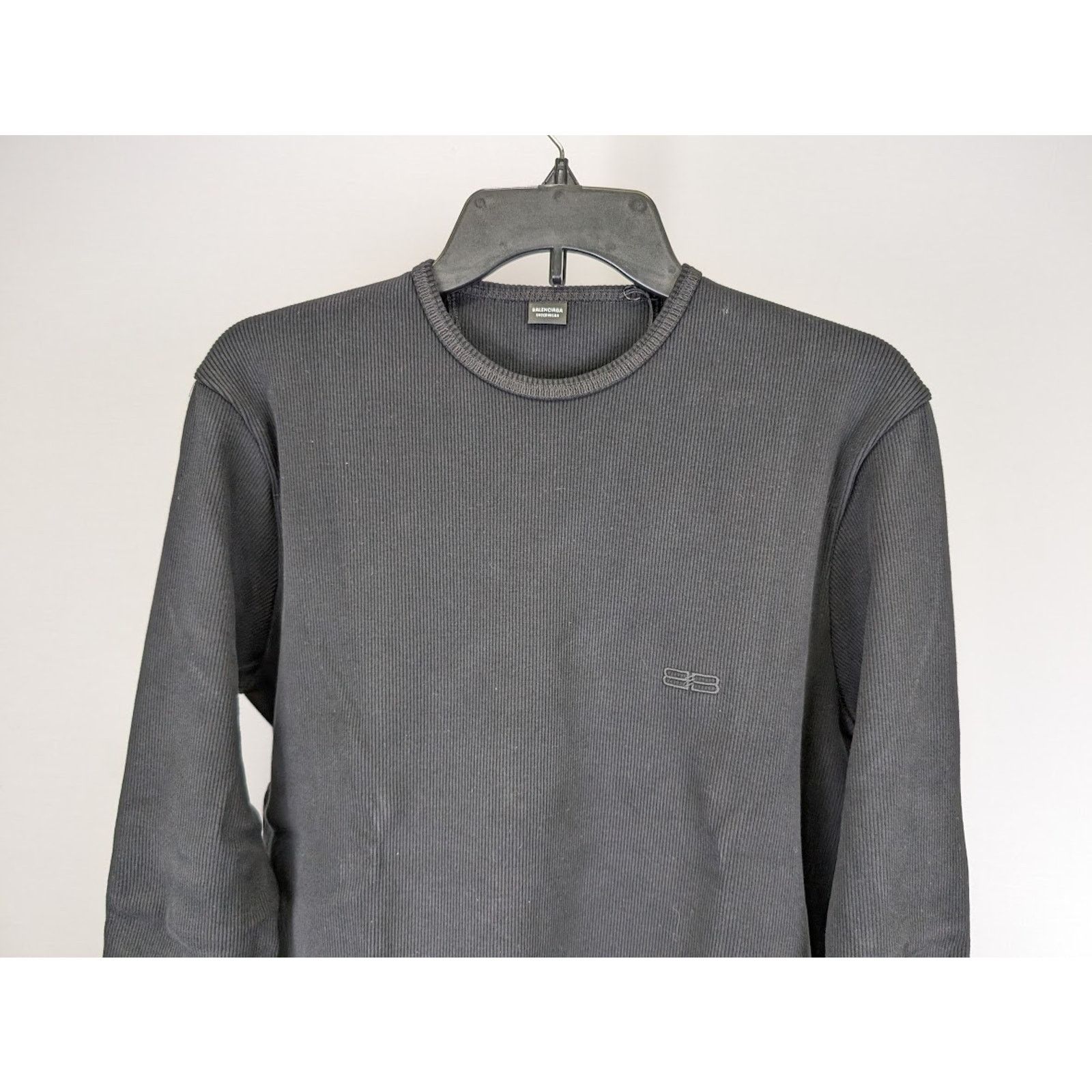 o1rshd1 Ribbed Jersey Stretch E. Long Sleeves Shirt in Black