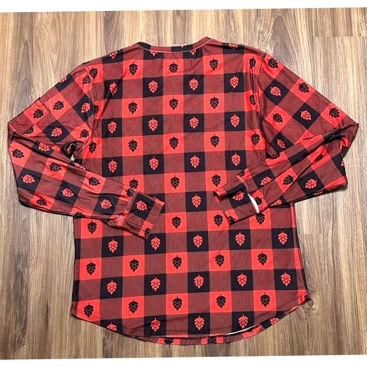 Vintage Shinesty Henley Pajama Sleep Shirt Long Sleeve Red/Black Sierra Nevada Sz M Mens Size US M / EU 48-50 / 2 - 7 Thumbnail