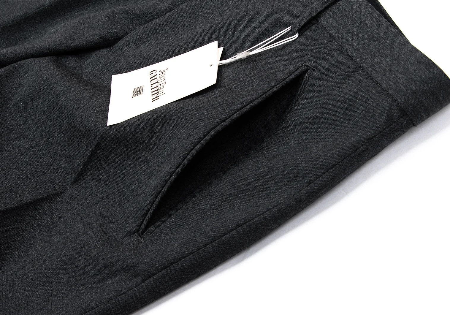 Jean Paul Gaultier Wool Straight Pants in Gray, Size 48 Size US 32 / EU 48 - 3 Thumbnail