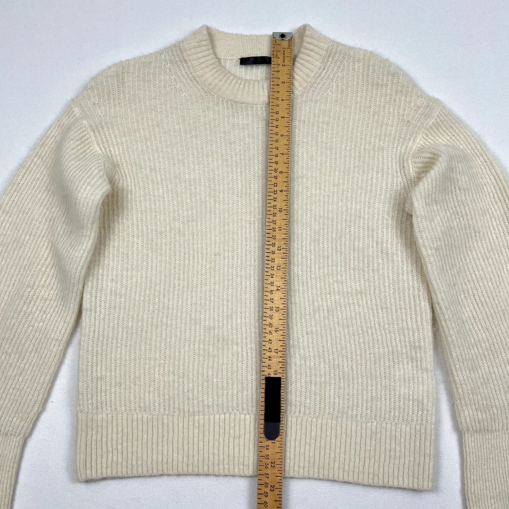 Quince VINTAGE Last Brand Quince Sweater Womens XS Cream White Alpaca Wool Crew Preppy Size XS / US 0-2 / IT 36-38 - 4 Thumbnail