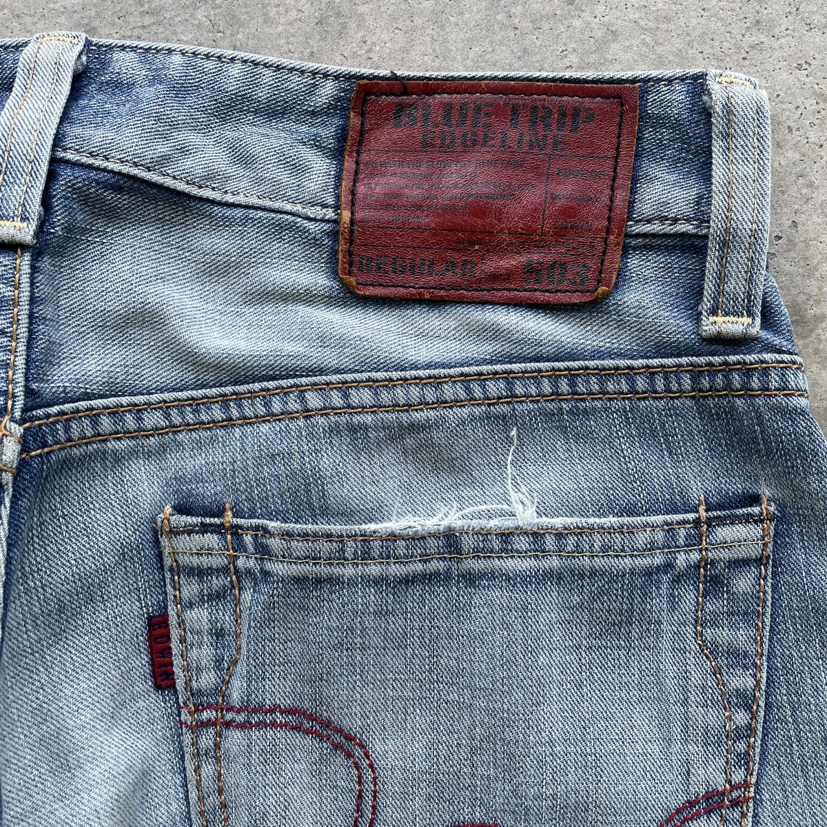 Edwin Vintage Edwin 503 Straight Faded Distressed Jeans Pants W32 Size US 32 / EU 48 - 8 Thumbnail