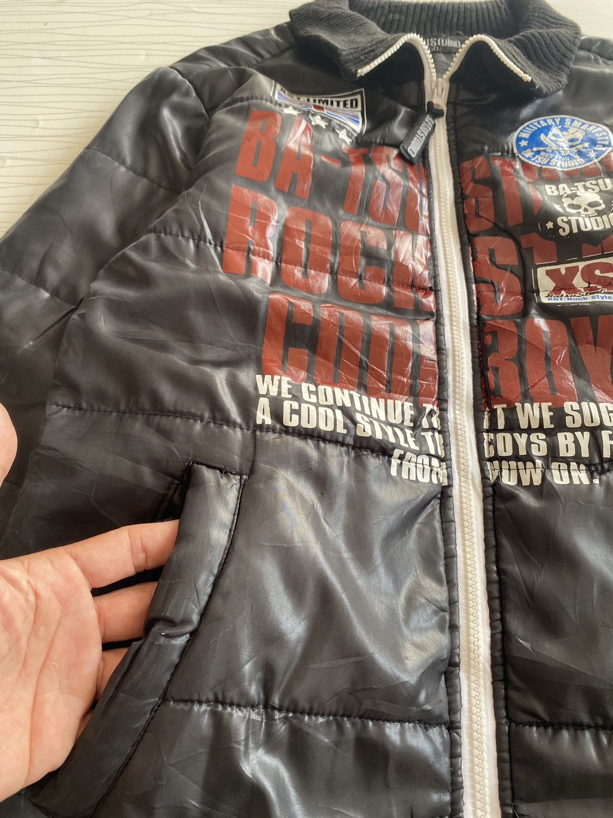 If Six Was Nine × Japanese Brand × Le Grande Bleu (L.G.B.) Batsu Studio Patches Skulls Rockstar Military Hooded Jacket Size US L / EU 52-54 / 3 - 9 Thumbnail