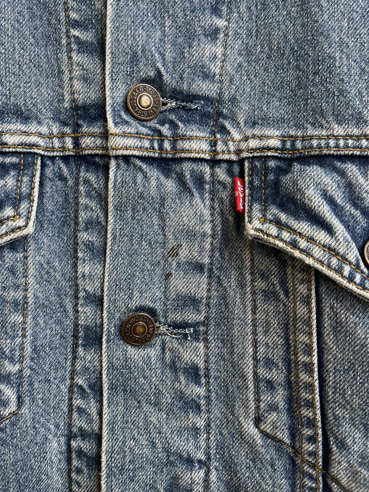 Levi's Type 3 Flannel Blanked Lined Washed Denim Trucker Jacket 90s Size US M / EU 48-50 / 2 - 15 Thumbnail