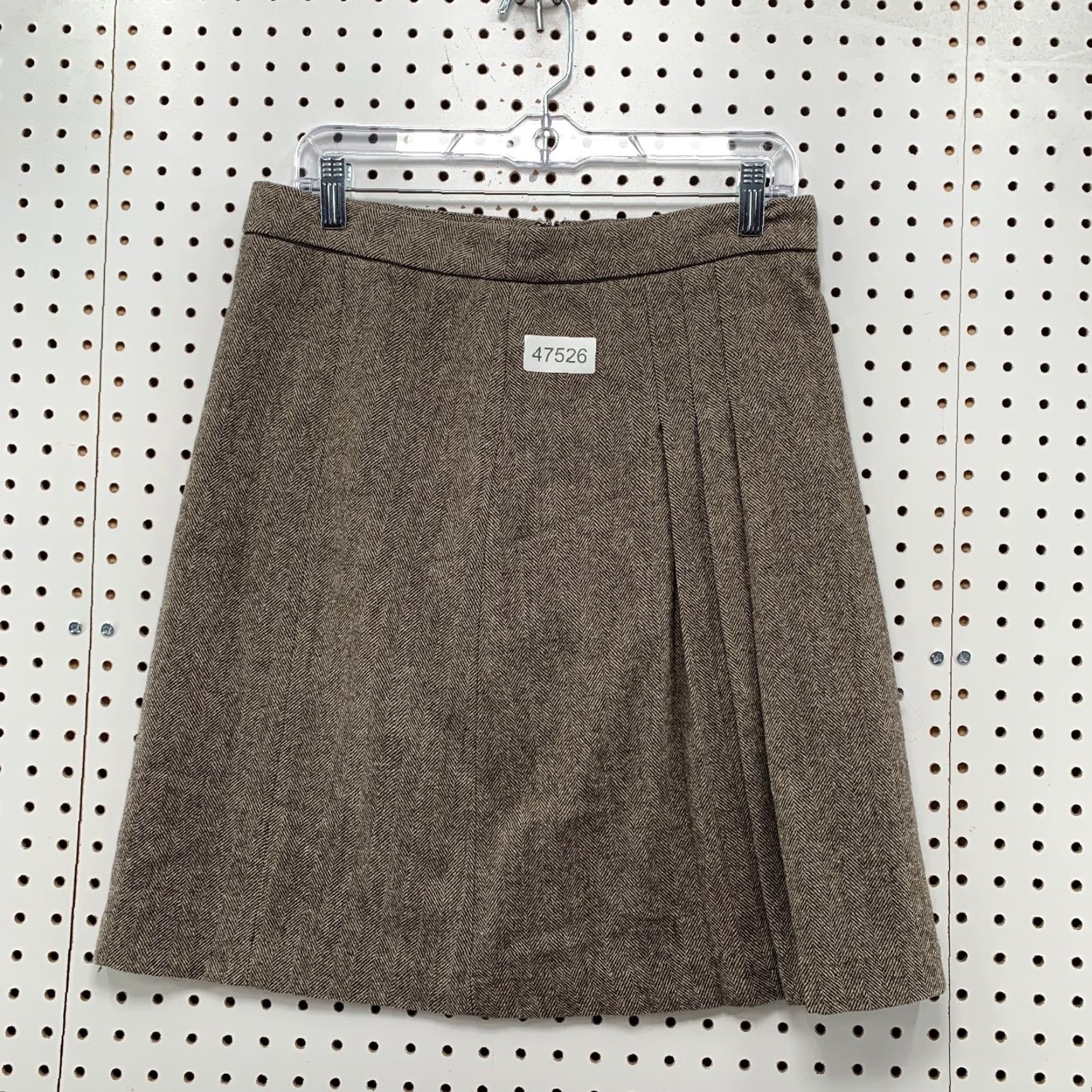 Banana Republic VINTAGE Banana Republic Wool Tweed Pleated Skirt Women 4 Brown Y2K School Work 30x22 Size 27" / US 4 / IT 40 - 2 Thumbnail