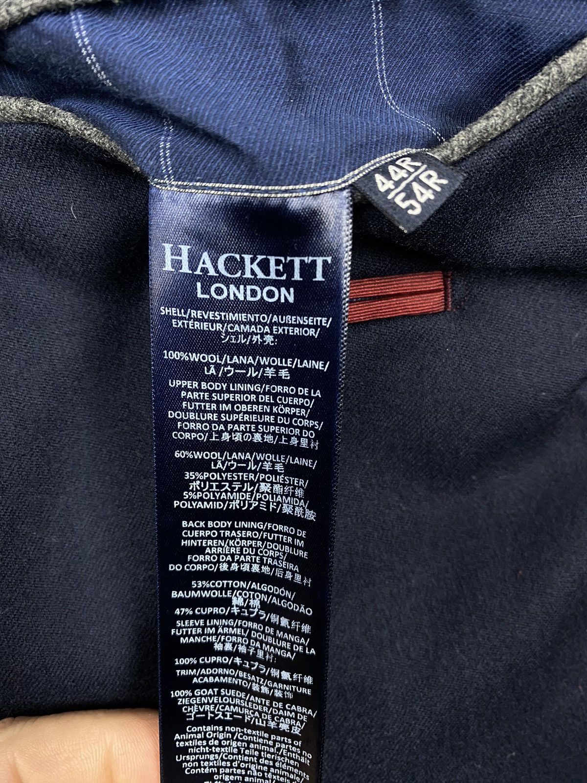 Hackett Vintage Hackett London Wool Plain Flannel Brazer jacket og Size 44R - 16 Thumbnail