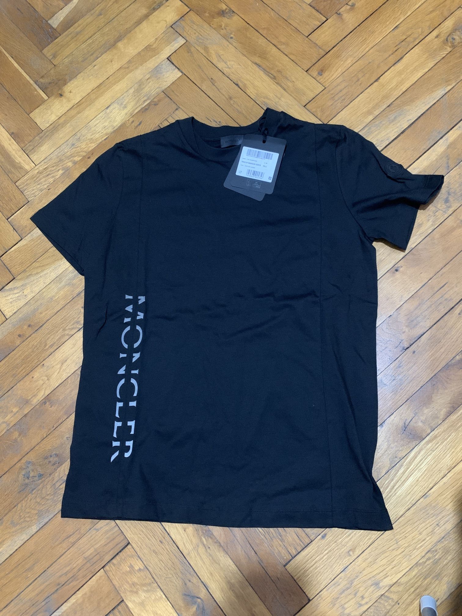 image of Moncler T-Shirt Maglia Maniche in Black, Men's (Size Small)