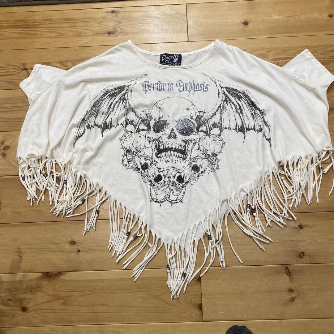 If Six Was Nine Oggetto poncho skull top ☠️🖤 Size ONE SIZE - 4 Thumbnail