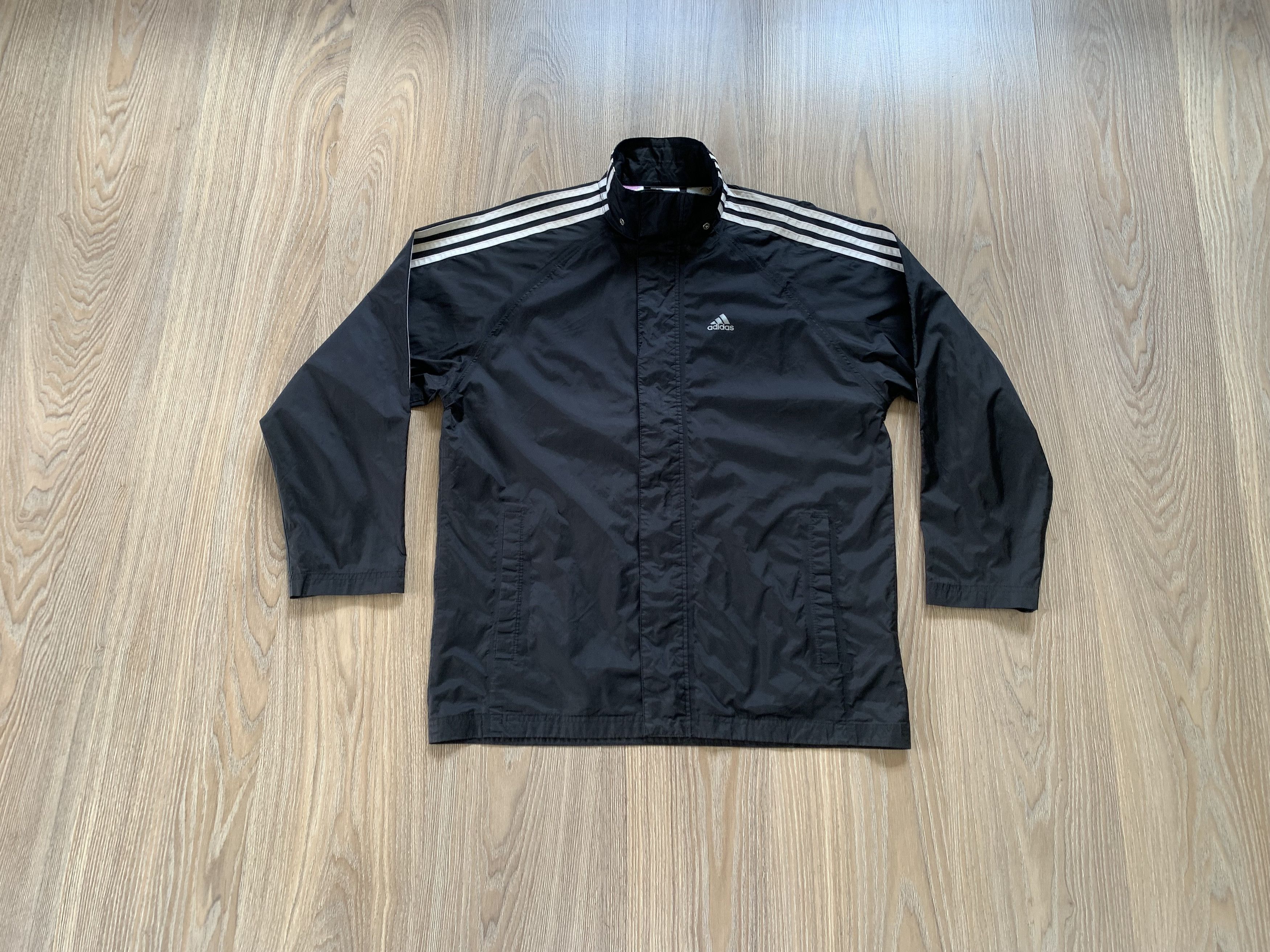 Adidas Youth Vintage Adidas Black Waterproof Rain Jacket Size US XXS / EU 40 - 1 Thumbnail