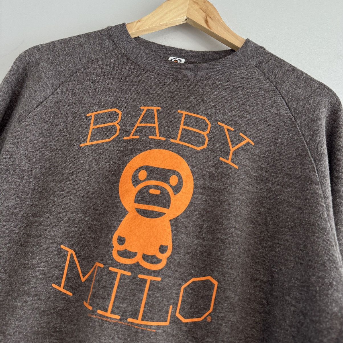 Bape OG Baby Milo Orange Logo Crewneck Sweater Size US M / EU 48-50 / 2 - 1 Thumbnail