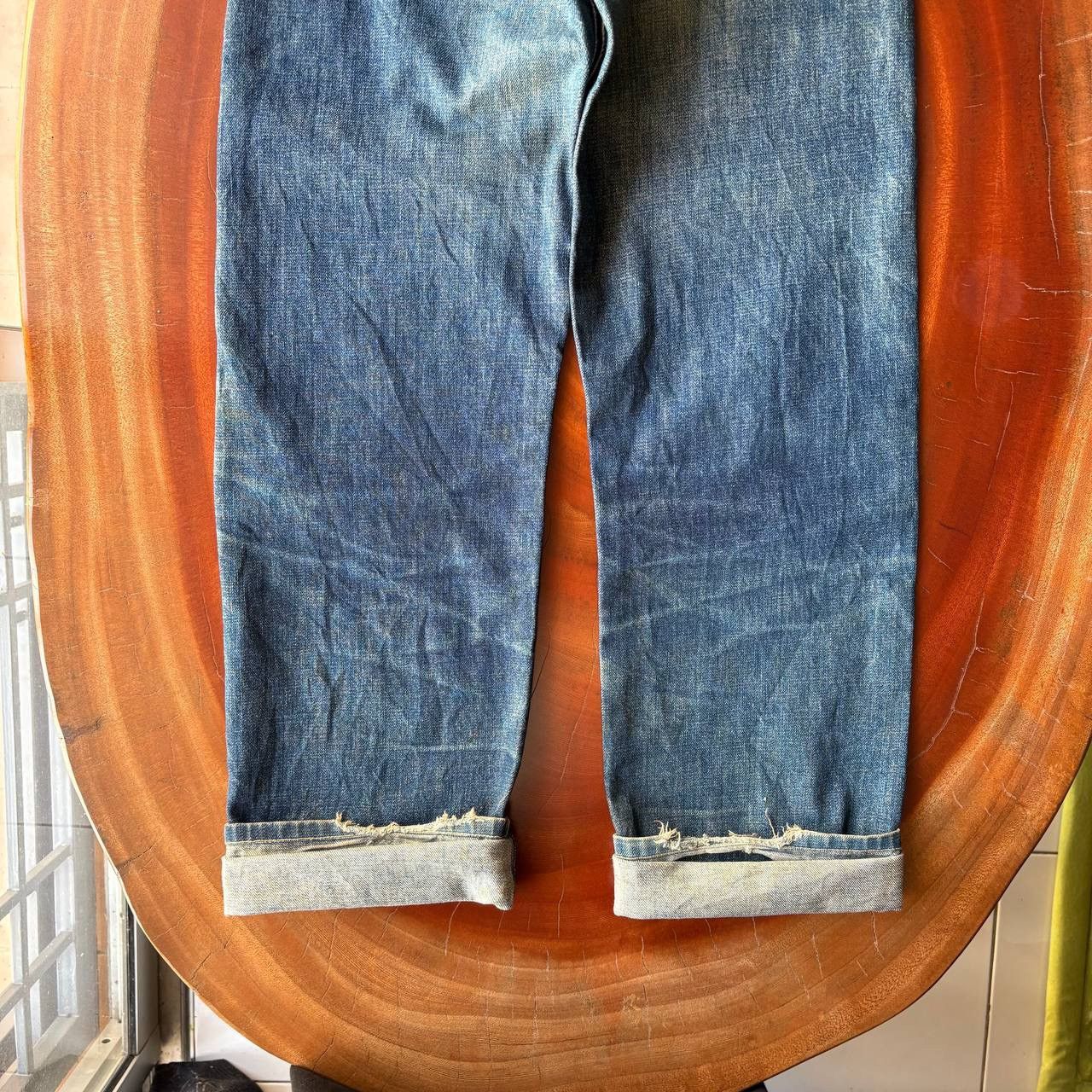 Levi's Vintage Clothing Levi’s 503B Big E Selvedge Distress Vintage Dark Blue Pants Size US 29 - 6 Thumbnail