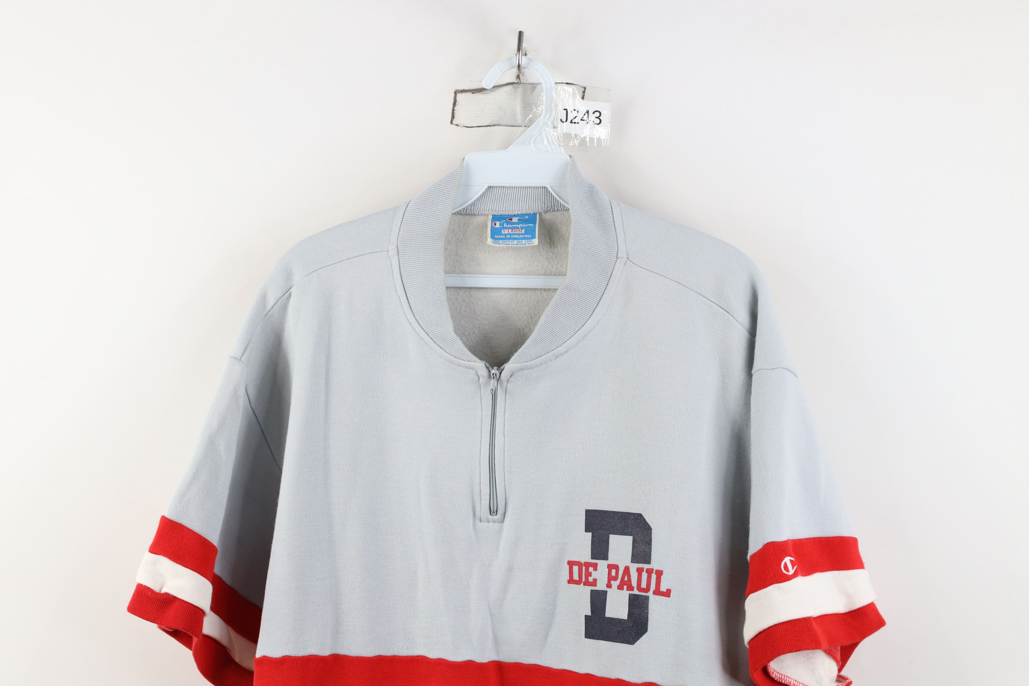 Champion Vintage 80s Champion University Short Sleeve Sweatshirt Size US XL / EU 56 / 4 - 2 Thumbnail