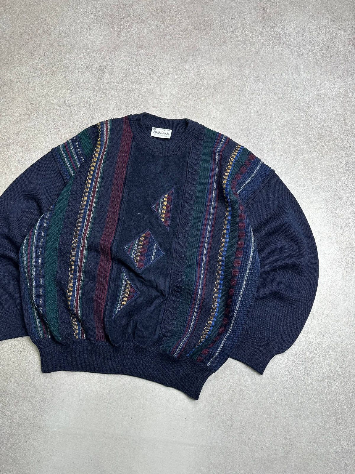Carlo Colucci Vintage Carlo Colucci Coogi Style 3D Knit Sweater Rare M Size US M / EU 48-50 / 2 - 2 Thumbnail