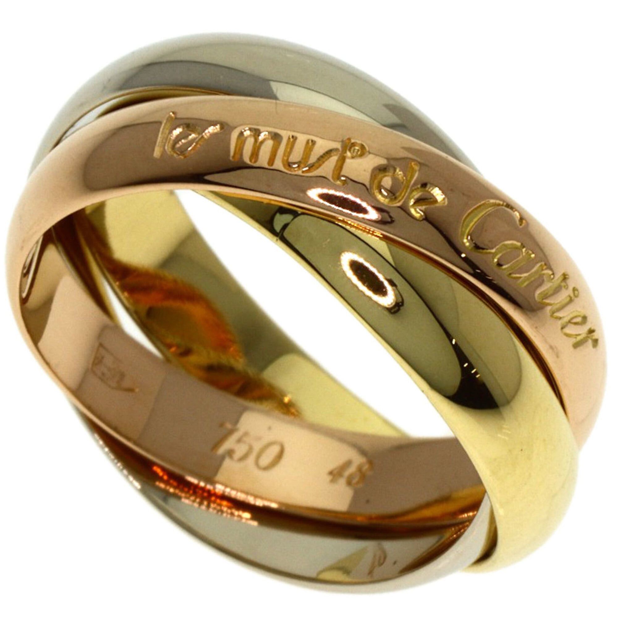 Cartier Cartier Trinity #48 Ring, 18K Yellow Gold/18K White Pink Gold, Women's, CARTIER Size ONE SIZE - 1 Thumbnail