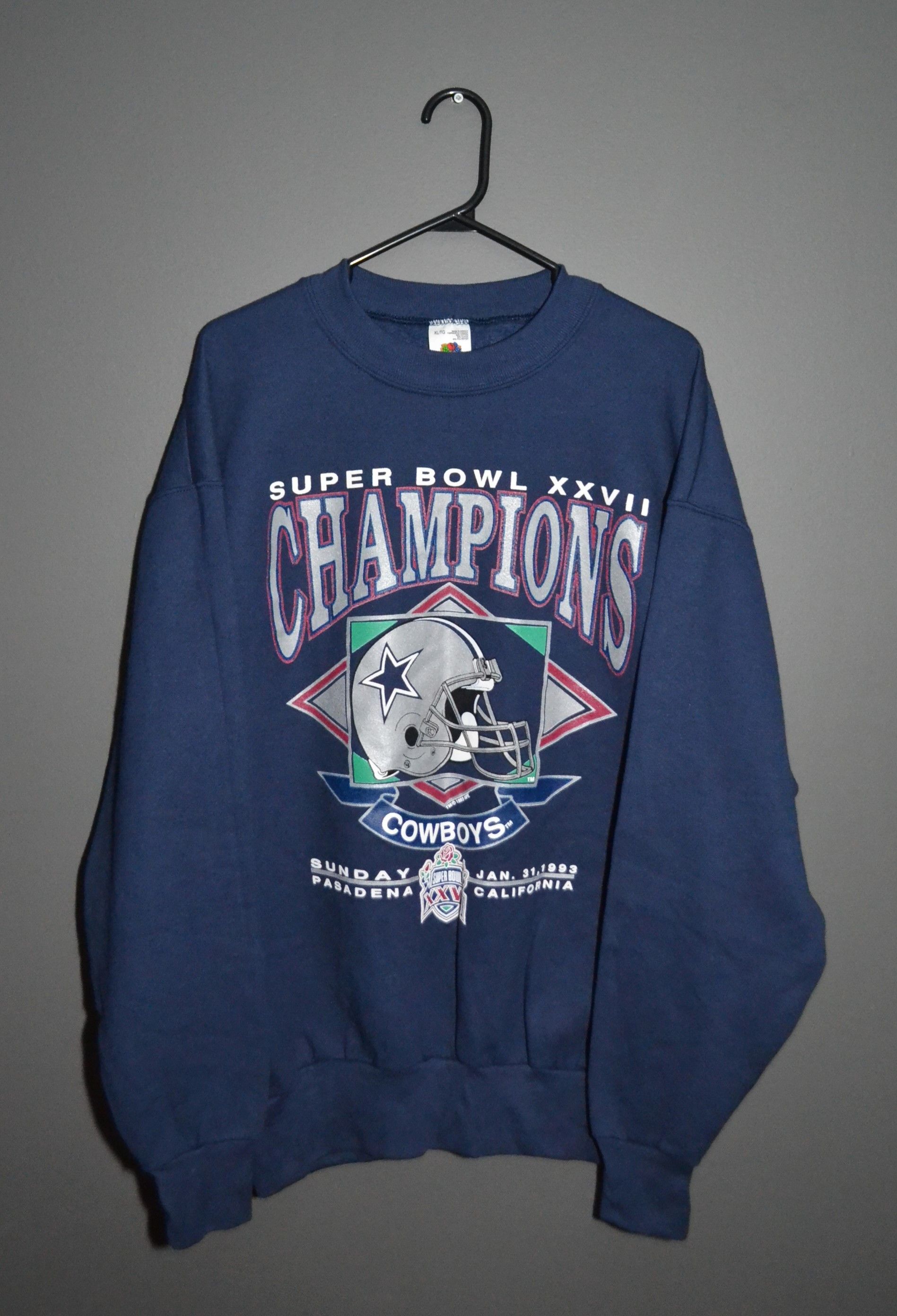 Vintage Dallas Cowboys XL Super Bowl NFL Sweatshirt Vintage 1993 USA Size US XL / EU 56 / 4 - 1 Thumbnail
