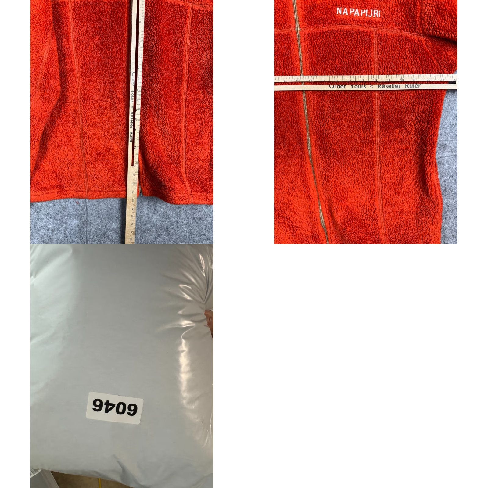 Napapijri Napapijri Jacket Women's L Orange Deep Pile Fleece Full Zip Warm Thick Size L / US 10 / IT 46 - 8 Thumbnail
