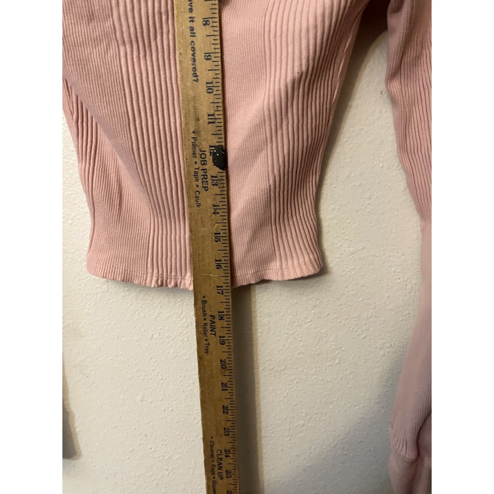 Vintage Aerie Pink Ribbed Cropped Collared Polo Sweater Long Sleeve Top S Womens EUC Size S / US 4 / IT 40 - 4 Thumbnail