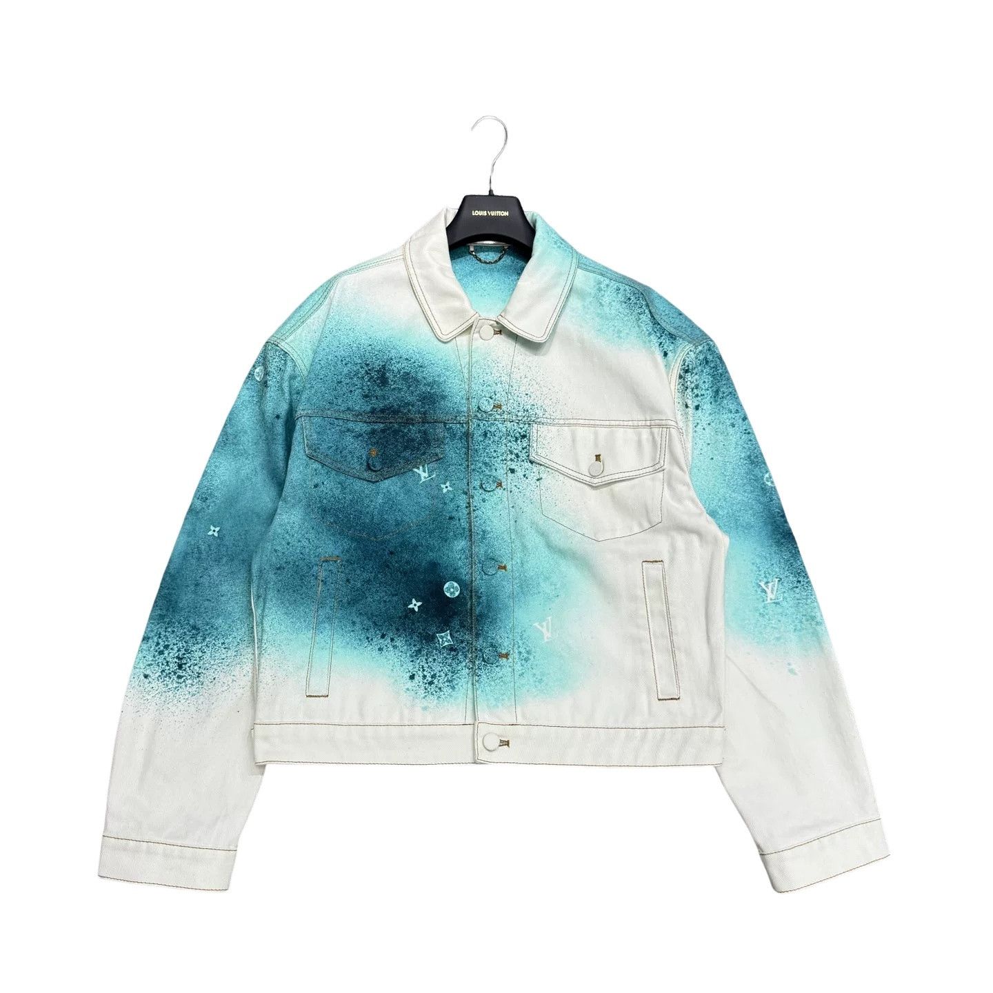 Louis Vuitton Louis Vuitton Splash Print Denim Jacket Size M Size US M / EU 48-50 / 2 - 1 Thumbnail