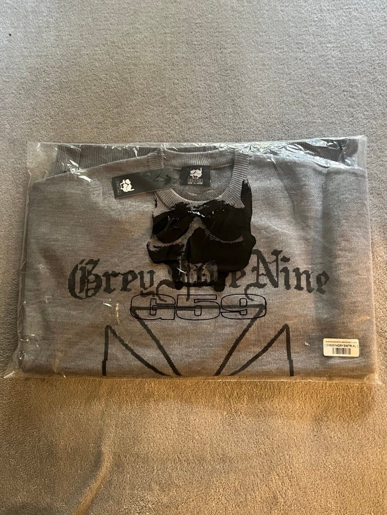 G59 Records G59 2014 RECORDS KNITTED SWEATER (GREY) Size US XL / EU 56 / 4 - 1 Thumbnail