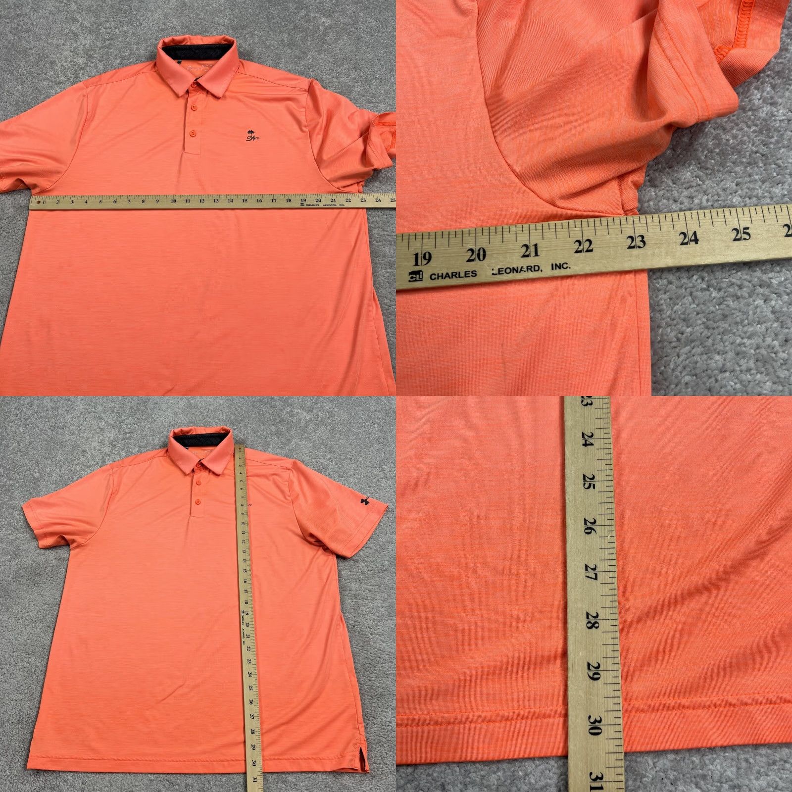 Under Armour Under Armour Polo Shirt Mens XL HeatGear Loose Orange Golf Stretch Embroidered Logo Chest Size US XL / EU 56 / 4 - 9 Thumbnail