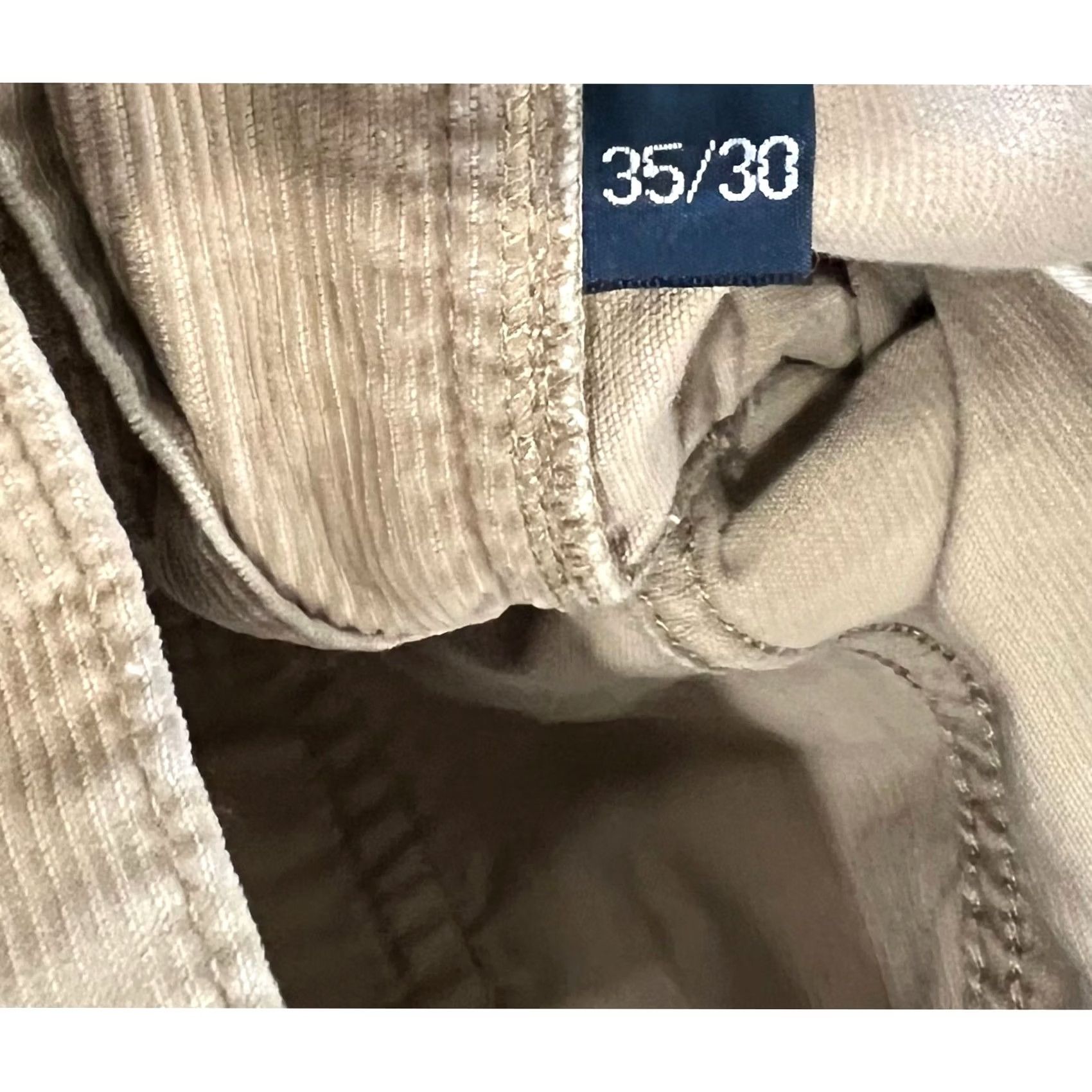 Polo Ralph Lauren VINTAGE Polo Ralph Lauren Men’s Corduroy Pants Beige Flat Front 35x30 (Actual 35x28.5) Preppy Mens Pants Beige Corduroy 35x28.5 Size US S / EU 44-46 / 1 - 7 Thumbnail