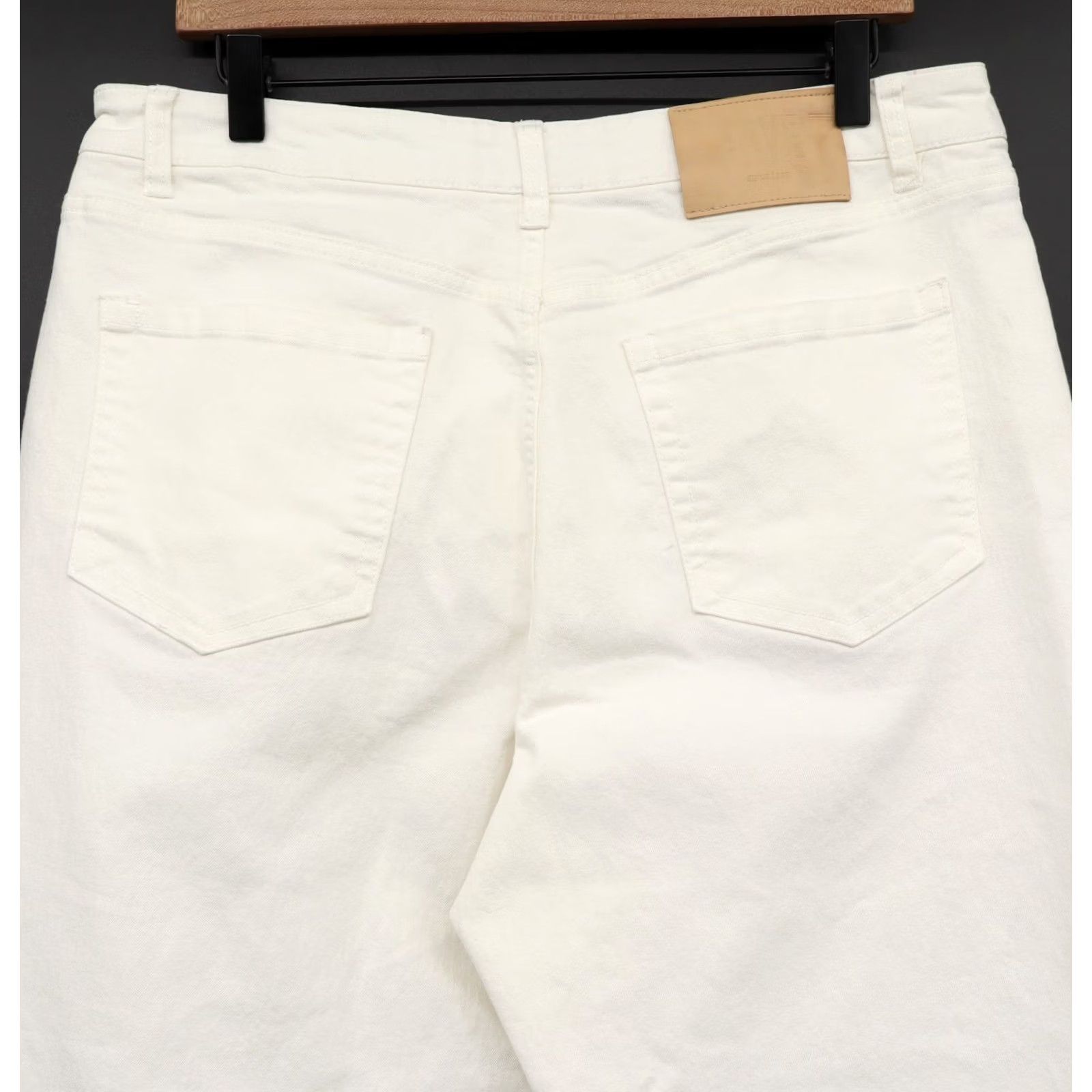 Frye Frye White Denim Jeans 30 Straight High Rise Womens Regular 5-Pocket Cotton Polyester Spandex 28 Inseam Size 30" / US 8 / IT 44 - 4 Thumbnail