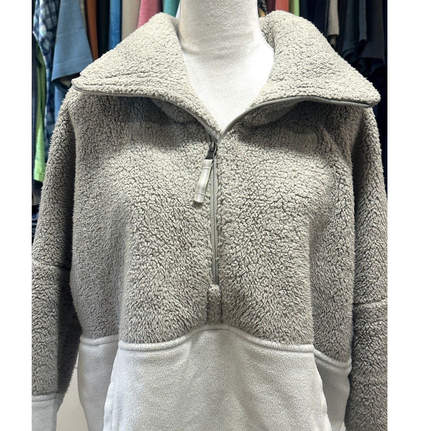 The North Face The North Face Womens Tundra 200 1/2Zip Sherpa Gray White S Size S / US 4 / IT 40 - 2 Thumbnail