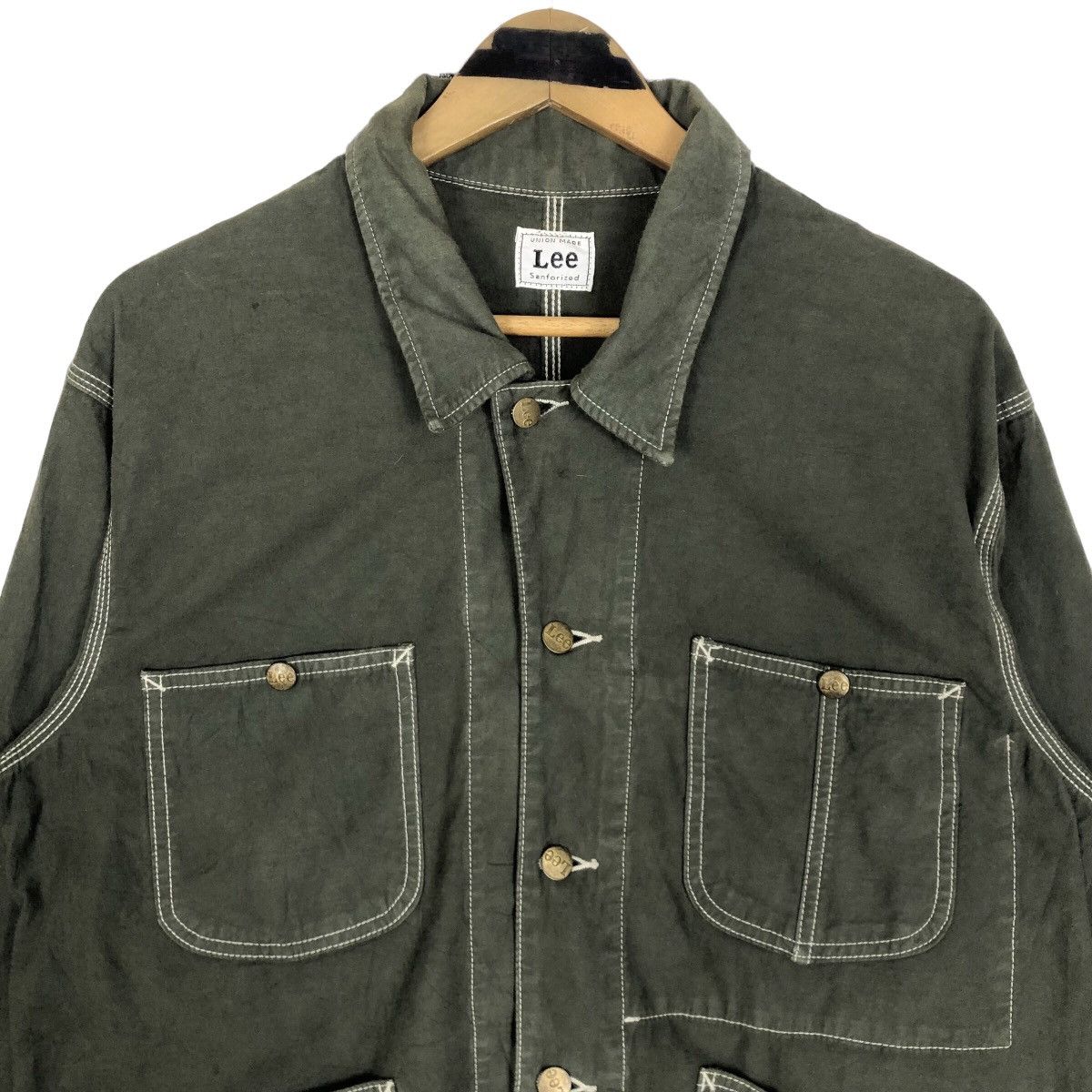Lee Vintage 90s LEE Union Made Sanforized Button Up Shirt Size US M / EU 48-50 / 2 - 5 Thumbnail