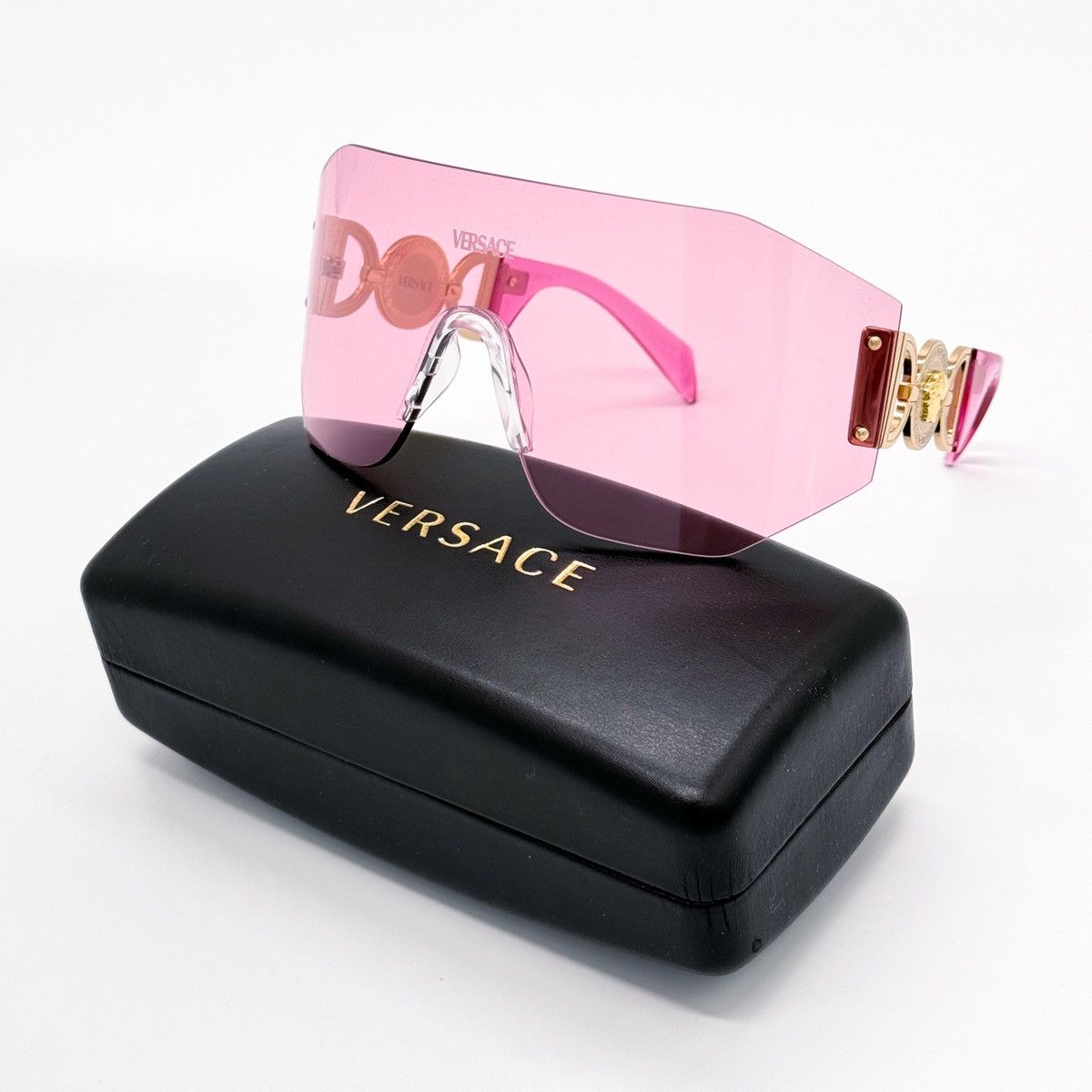 image of New Versace Ve2258 1002/84 Pink Mod 2258 1002/84 Sunglasses, Women's