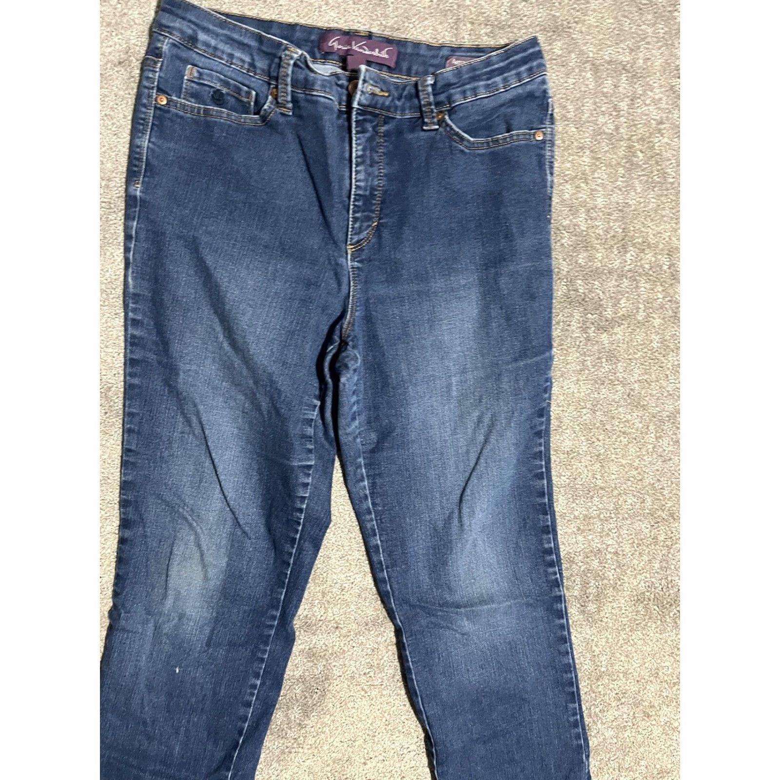 Gloria Vanderbilt Gloria Vanderbilt Amanda Jeans Womens Size 10 Blue Straight Leg Medium Wash High Rise Regular Fit Size 32" / US 10 / IT 46 - 2 Thumbnail