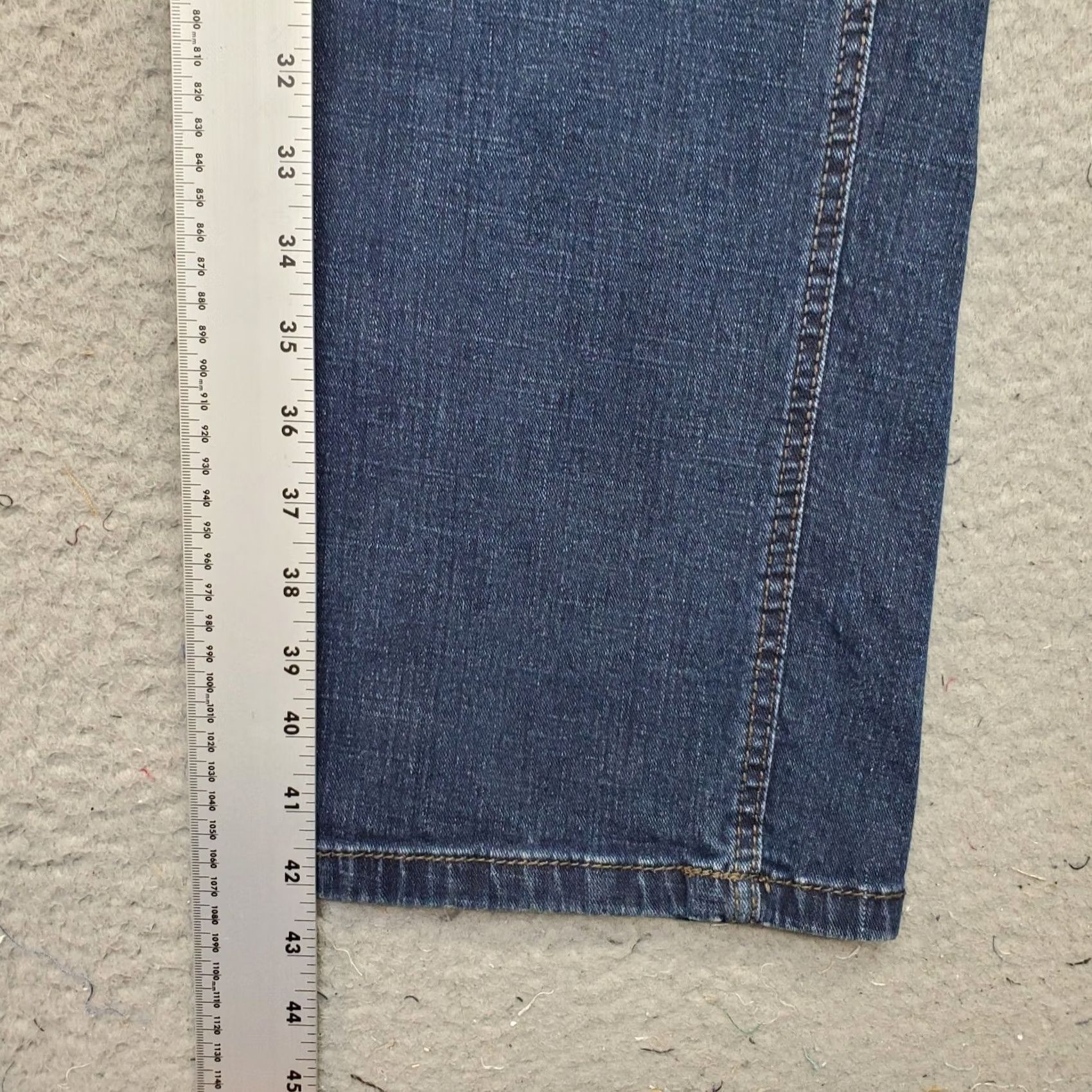 Vintage Urban Star Jeans Mens 40x32 Blue Denim Stretch Faded Double Stitch Straight Leg - Regular Size 40 Mens Blue Denim Jeans Size US 40 / EU 56 - 3 Thumbnail