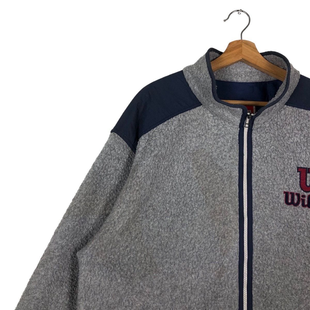Japanese Brand 🔥90’s Vintage Fleece Jacket Zipper Wilson Big Logo Size US L / EU 52-54 / 3 - 6 Thumbnail
